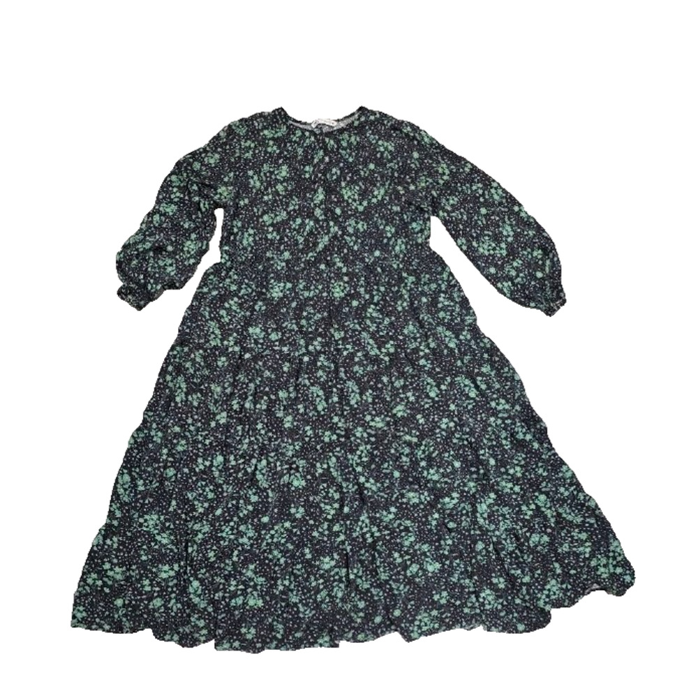Zara The Angel Prairie Floral Midi Dress boho cottagecore Green Medium A005893 - Picture 2 of 11